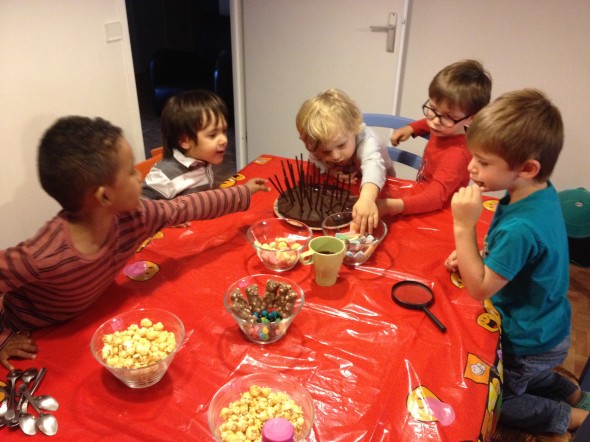 J'ai invité mes copains Augustin, Raphaël, Gaétan. Il y avait aussi Martin, bien sûr.